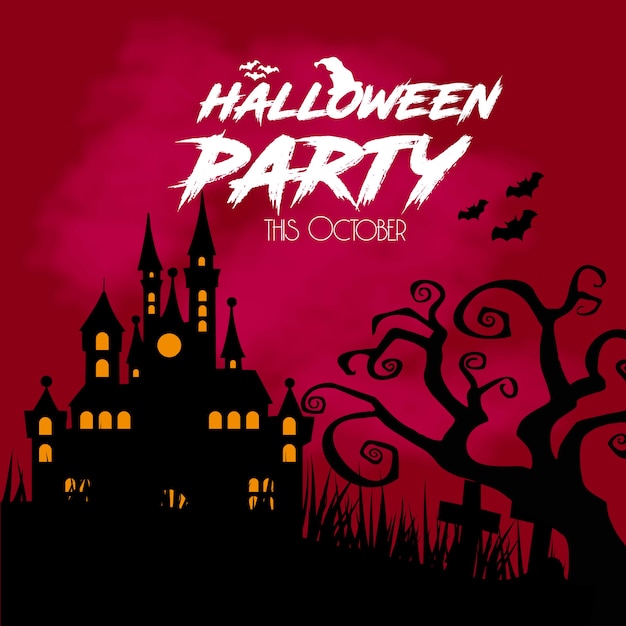 Glücklicher halloween-party-typografie-designvektor