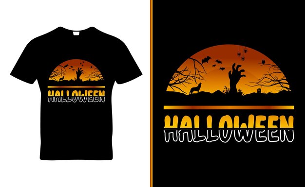 Glücklicher halloween-sortierungszitat-t-shirt-schablonendesignvektor