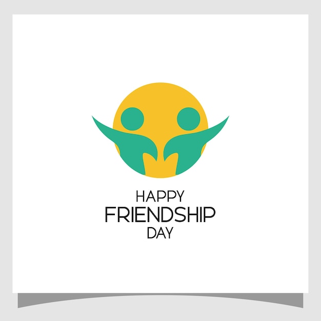 Vektor glücklicher internationaler friendship day-logo-illustrationsvektor