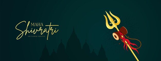 Vektor glücklicher maha shivratri auf den sozialen medien