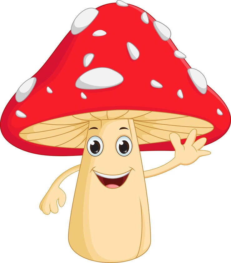 glücklicher Pilz Cartoon