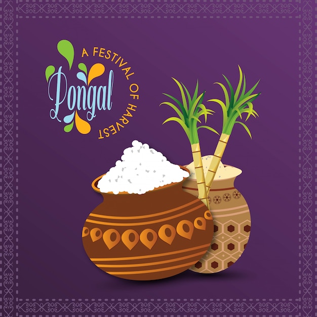 Glücklicher pongal hintergrund