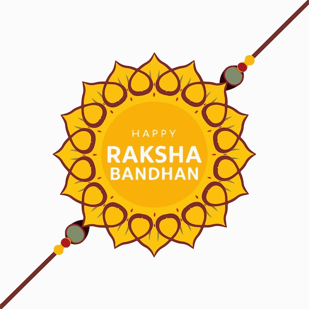 Vektor glücklicher raksha bandhan vektor illustration hintergrund mit wunderschöner rakhi
