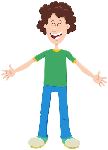glücklicher Teenager, Zeichentrickfigur