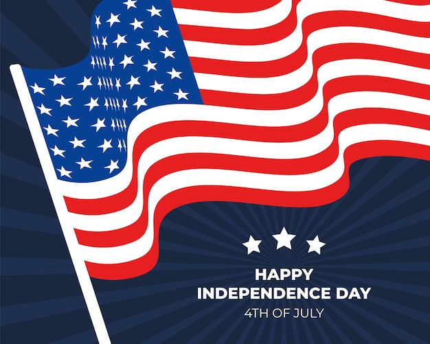 Glücklicher Unabhängigkeitstag der Vereinigten Staaten von Amerika, 4. Juli.