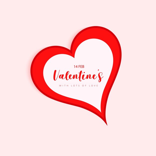 Glücklicher Valentinstag Einfaches Herzhintergrunddesign