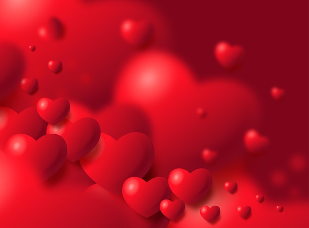 Glücklicher Valentinstag Herz Hintergrund Illustrationsvorlage