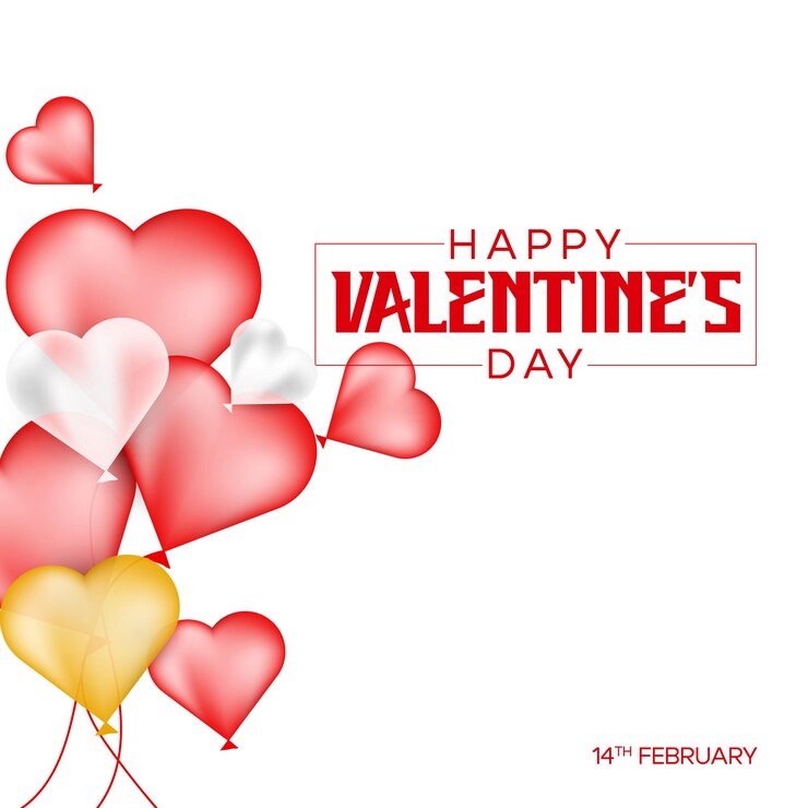 Glücklicher Valentinstag Liebesballon-Design