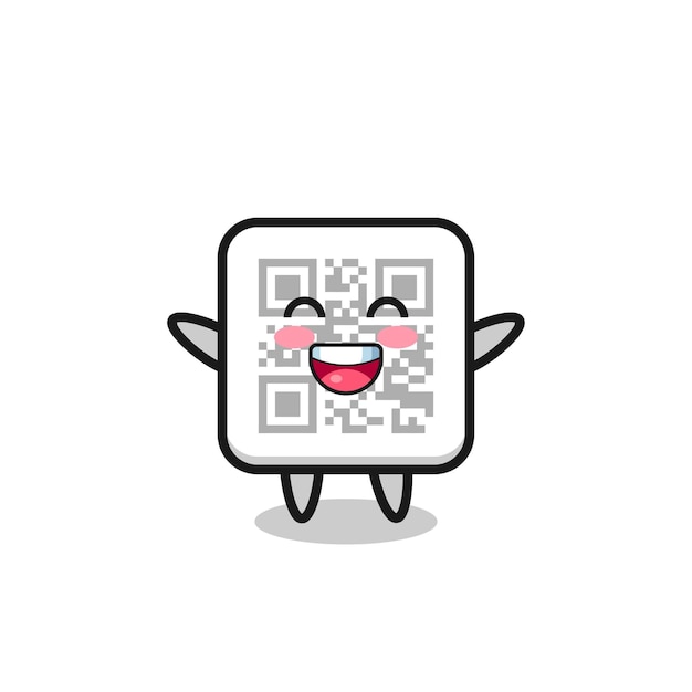 Glückliches Baby qr-Code-Zeichentrickfigur