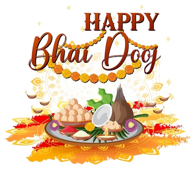 Glückliches Bhai Dooj-Plakatdesign