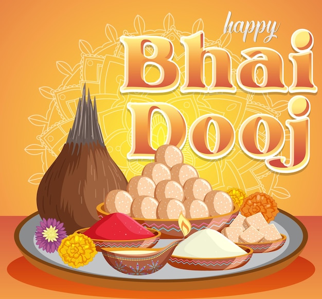 Glückliches bhai dooj-plakatdesign