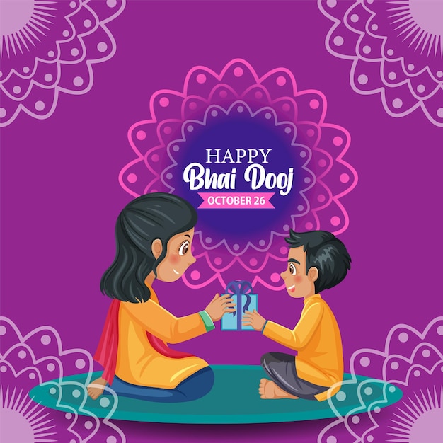 Glückliches bhai dooj-tagesplakatdesign