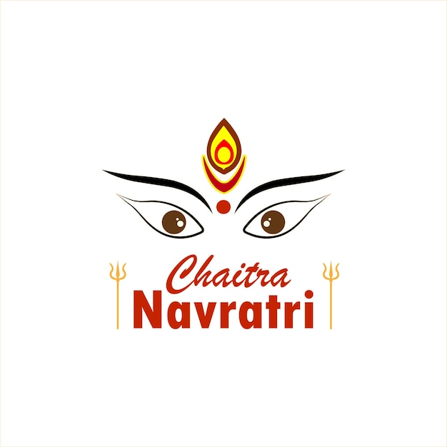 Glückliches Chaitra Navratri, Vektorillustration.