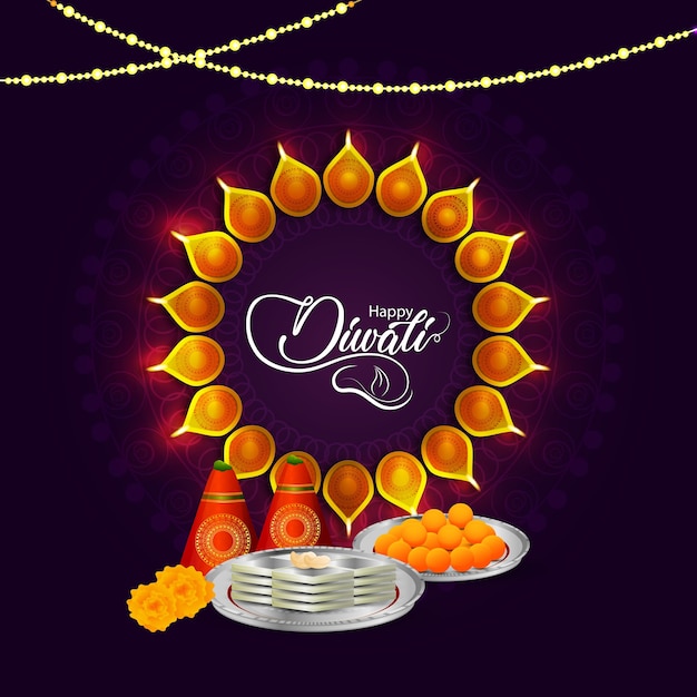 Glückliches diwali design