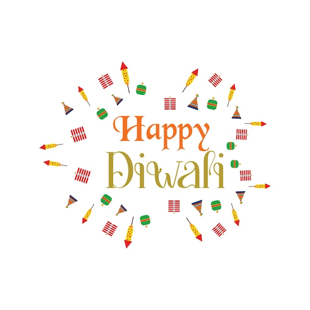 Glückliches diwali-textdesign