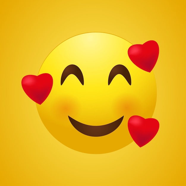 Glückliches emoji-cartoon-gesicht
