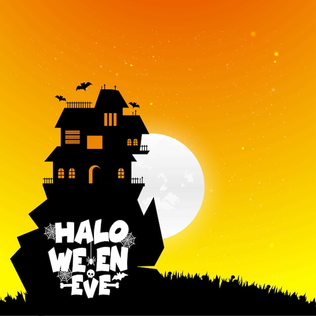 Glückliches halloween-gestaltungselement mit typografie