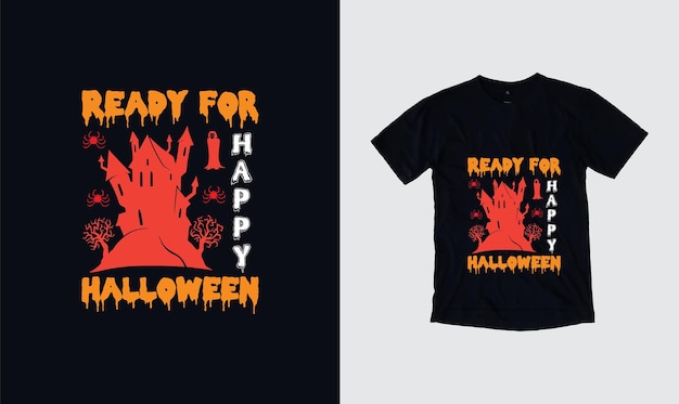 Vektor glückliches halloween-t-shirt