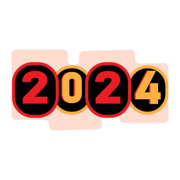 Glückliches neues Jahr 2024 Design