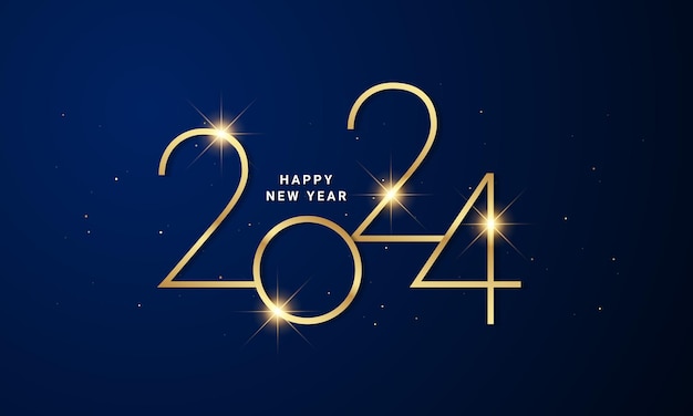 Glückliches neues Jahr 2024 Hintergrunddesign