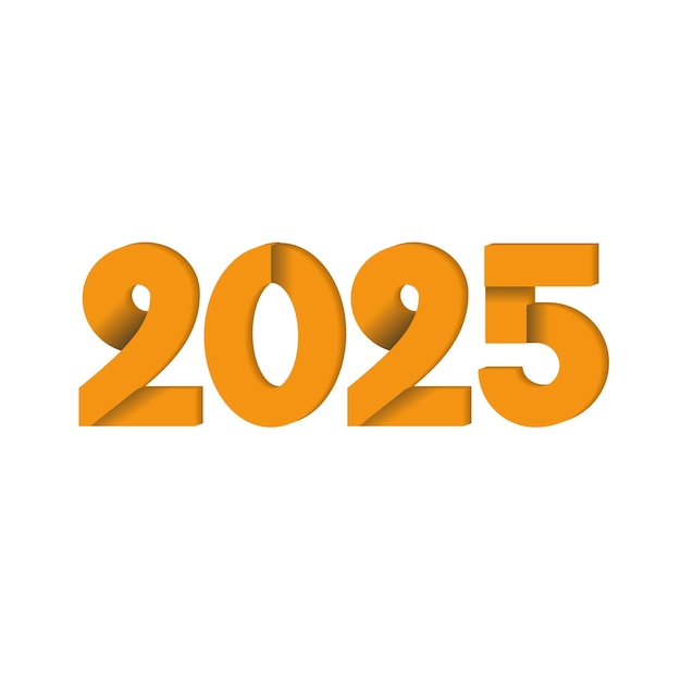 Glückliches neues Jahr 2025 Text Typographie Design Element