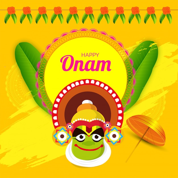 Glückliches onam-verkaufsfahnen- oder -plakatdesign.