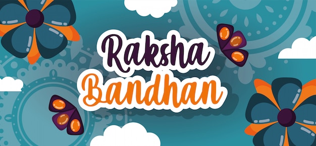 Glückliches raksha bandhan plakat