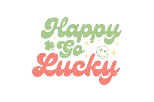 Glückliches retro st. patricks day typografie t-shirt design