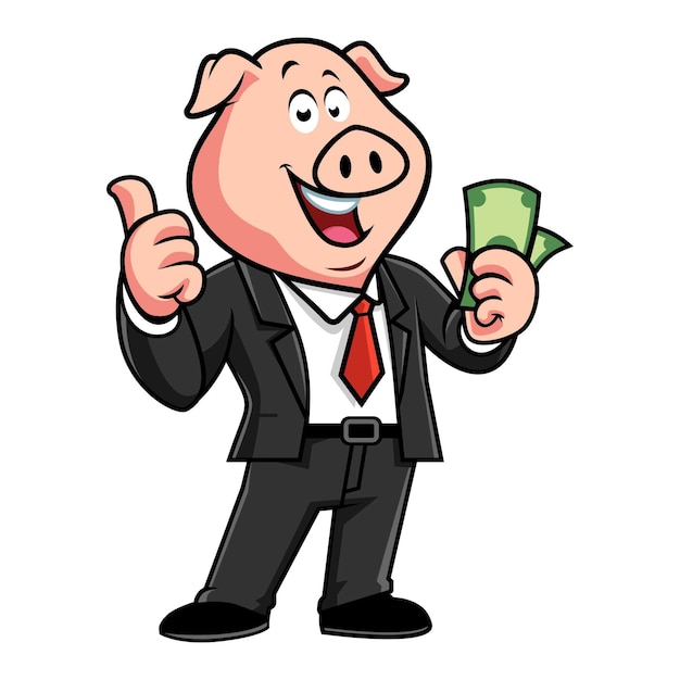 Glückliches Schwein Bargeld