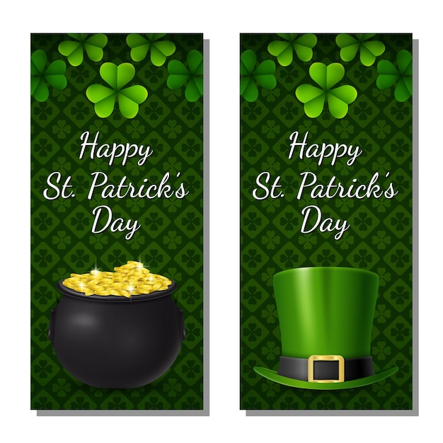 Glückliches st. patrick's day bannerset