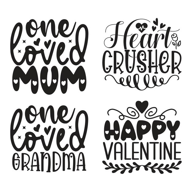 Vektor glückliches valentinstag-t-shirt und svg-design valentinstag svg-zitate vektor-eps-datei