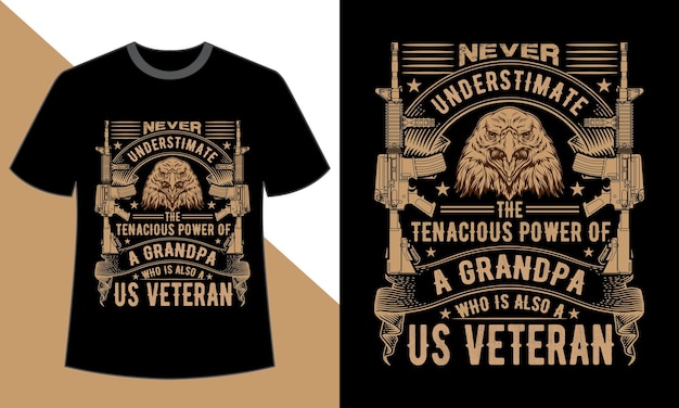 Vektor glückliches veteranen-tagest-shirt design