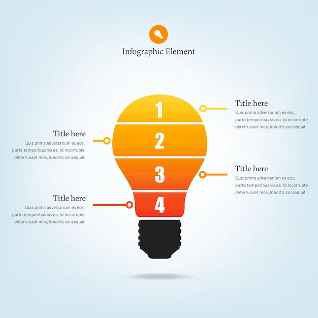 Vektor glühbirne infographik