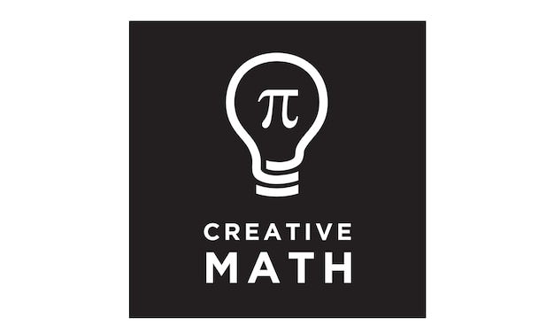 Glühbirne mathematik logo design