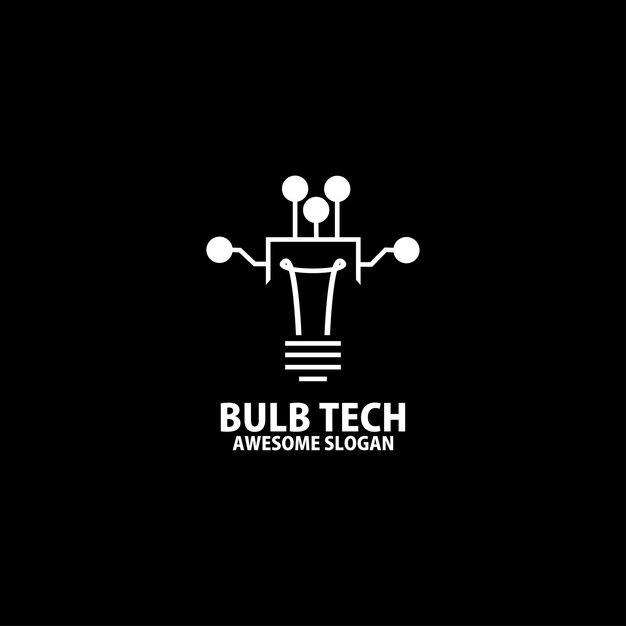 Glühbirnen-Technologie-Logo-Design-Symbol-Geschäft