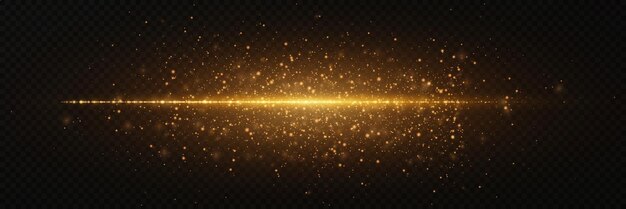 Glühlicht-Effekt mit magischem Staub Linienexplosion mit staubigen Funkeln