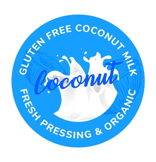 Glutenfreies kokosmilch-kokosnuss-biogetränk