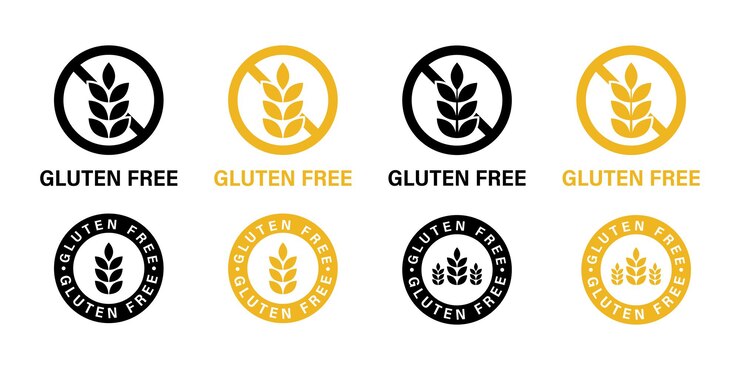 Glutenfreies Symbol. Vektor isolierte Elemente. Glutenfreie Zeichensammlung. Stock-Vektor. EPS 10