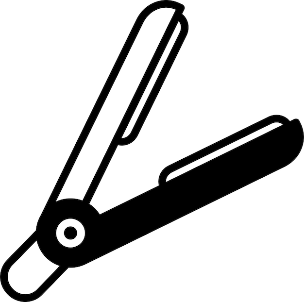 Vektor glyph-vektor-illustration für die haargerätzerin