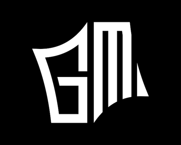 GM-Logo-Buchstaben-Design-Vektorkunst