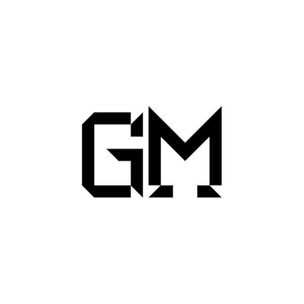 GM Monogramm Logo Design Buchstabe Text Name Symbol Monochrome Logo Alphabet Zeichen Einfaches Logo