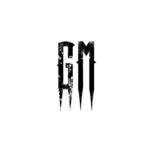 GM-Monogramm-Logo-Design, Buchstabe, Text, Name, Symbol, monochromes Logo, Alphabet-Zeichen, einfaches Logo