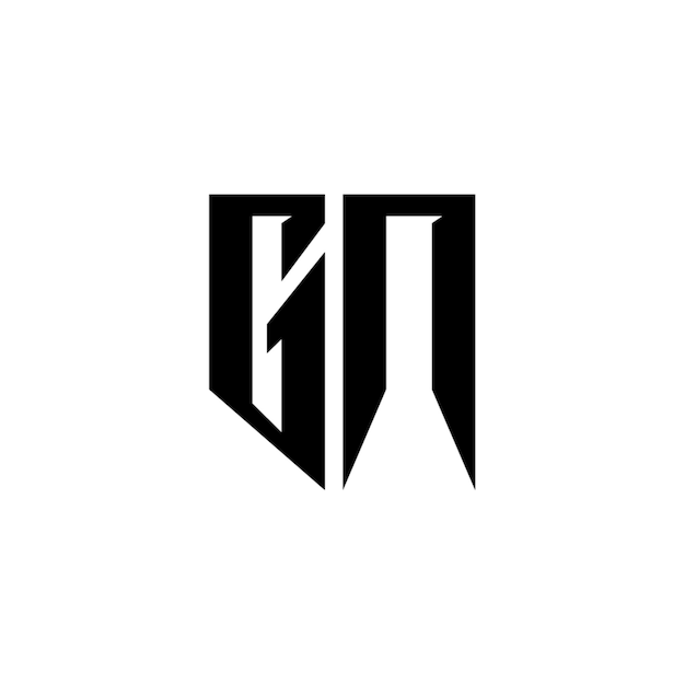 GN-Monogramm-Logo-Design, Buchstabe, Text, Name, Symbol, einfarbig, Logo, Alphabet, Zeichen, einfaches Logo
