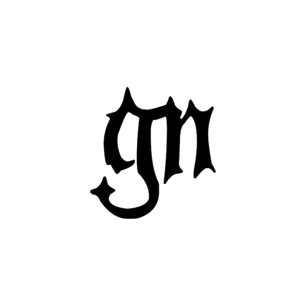 GN-Monogramm-Logo-Design, Buchstabe, Text, Name, Symbol, einfarbig, Logo, Alphabet, Zeichen, einfaches Logo