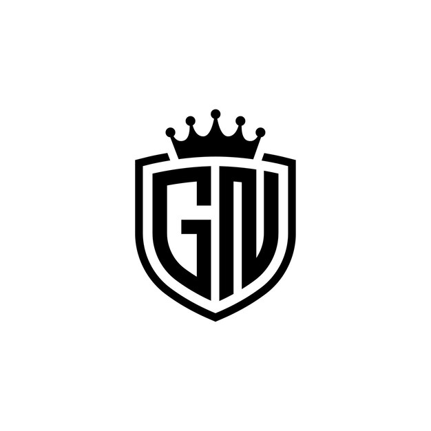 GN-Monogramm-Logo-Design, Buchstabe, Text, Name, Symbol, einfarbig, Logo, Alphabet, Zeichen, einfaches Logo