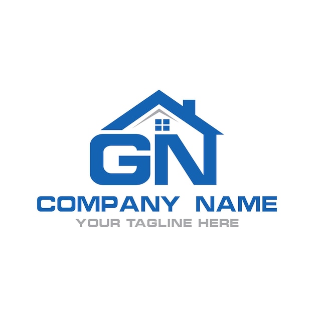 Gnletterinitialconstructionhomerealestatebuildingpropertymonogramlogodesign