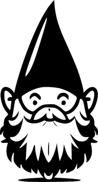 Vektor gnome minimalistische und flache logo-vektorillustration