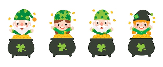 Gnome st. patricks day clipart gnome mann und frau st. patrick