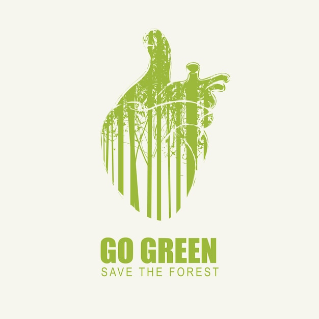 Go green öko-plakat