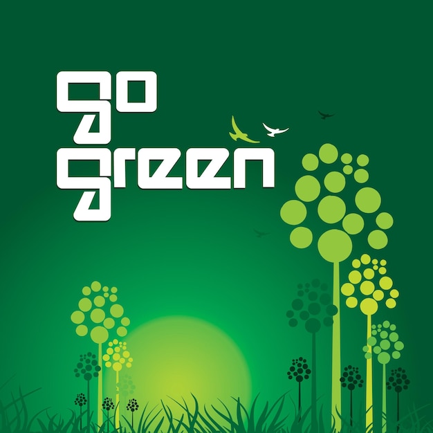 Go green world environment konzept hintergrund green world umwelt und nachhaltige entwicklung